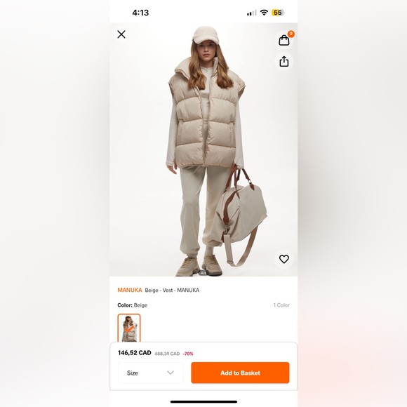 Beautiful designer puffer vest - Picture 6 of 7